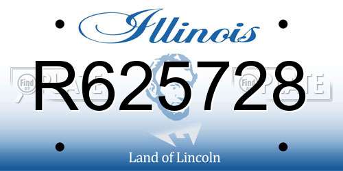 R625728 Illinois License Plate