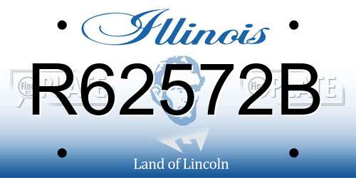 R62572B Illinois License Plate