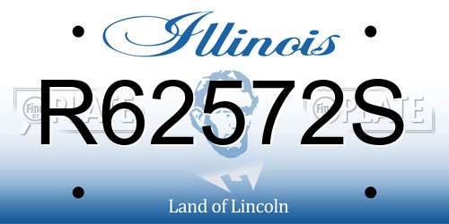 R62572S Illinois License Plate