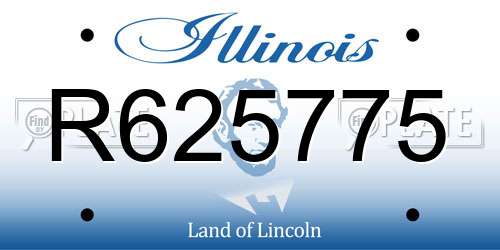 R625775 Illinois License Plate