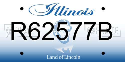R62577B Illinois License Plate