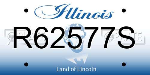 R62577S Illinois License Plate
