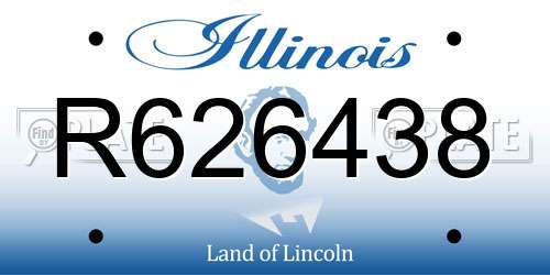 R626438 Illinois License Plate