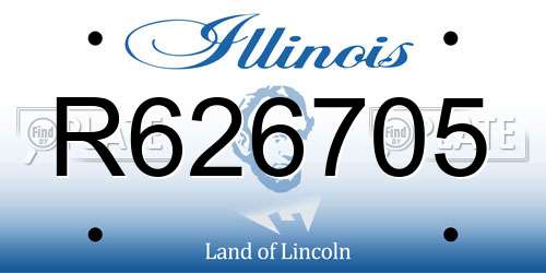 R626705 Illinois License Plate
