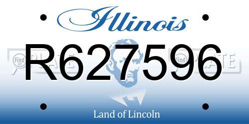 R627596 Illinois License Plate
