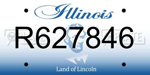 R627846 Illinois License Plate