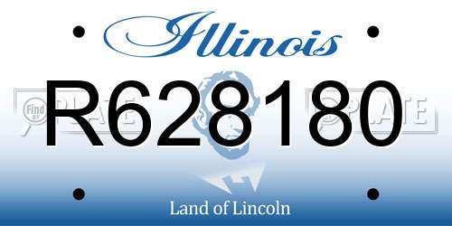 R628180 Illinois License Plate