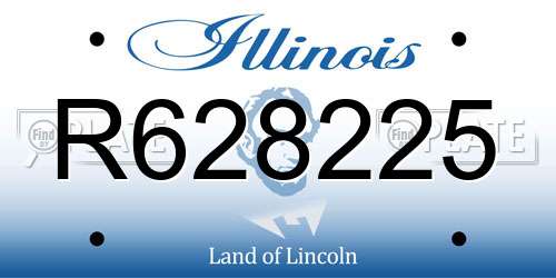 R628225 Illinois License Plate