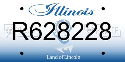 R628228 Illinois License Plate