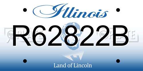 R62822B Illinois License Plate