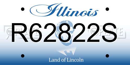 R62822S Illinois License Plate