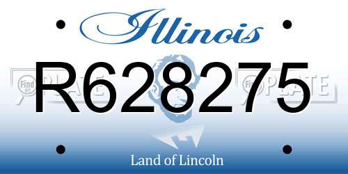 R628275 Illinois License Plate