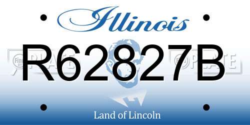 R62827B Illinois License Plate