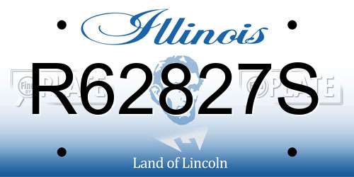 R62827S Illinois License Plate