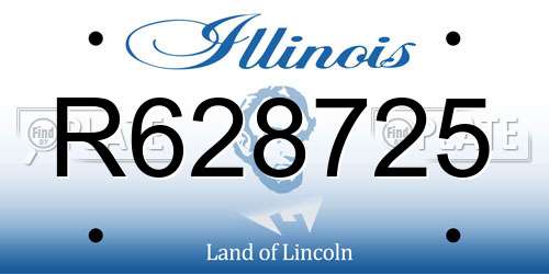 R628725 Illinois License Plate