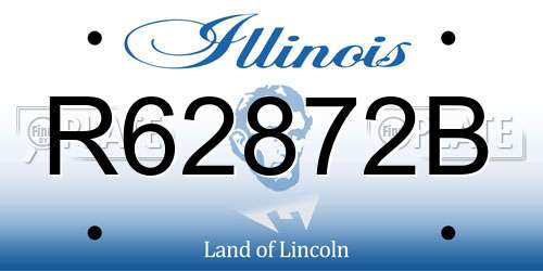 R62872B Illinois License Plate