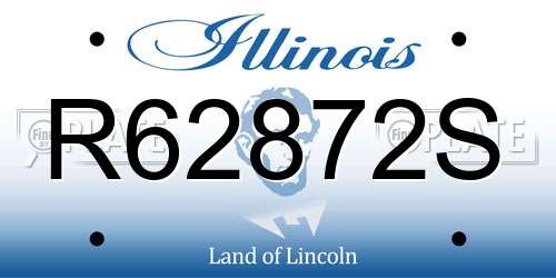 R62872S Illinois License Plate