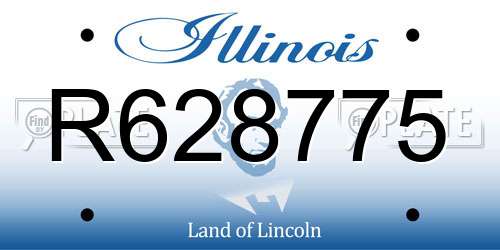 R628775 Illinois License Plate