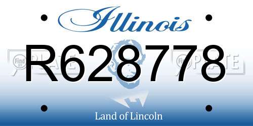 R628778 Illinois License Plate