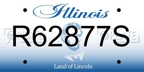 R62877S Illinois License Plate