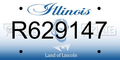 R629147 Illinois License Plate