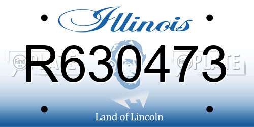 R630473 Illinois License Plate