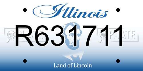 R631711 Illinois License Plate