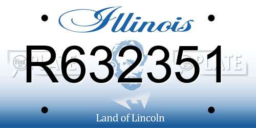 R632351 Illinois License Plate