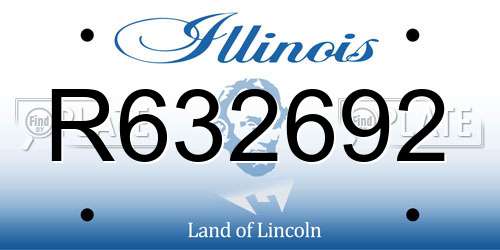 R632692 Illinois License Plate