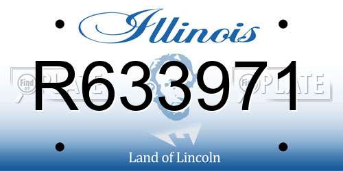 R633971 Illinois License Plate