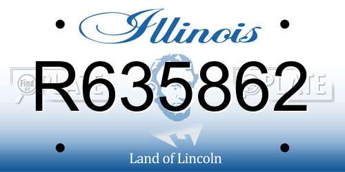 R635862 Illinois License Plate
