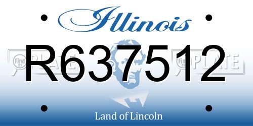 R637512 Illinois License Plate