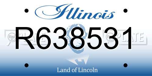 R638531 Illinois License Plate