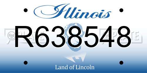 R638548 Illinois License Plate