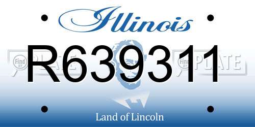 R639311 Illinois License Plate