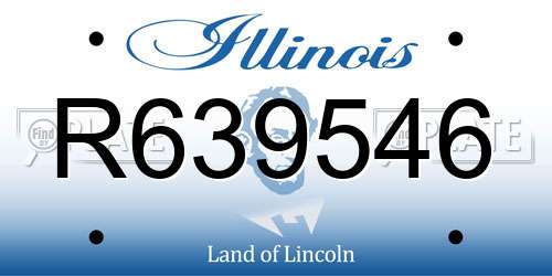R639546 Illinois License Plate