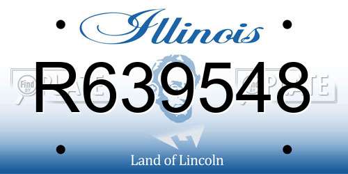 R639548 Illinois License Plate