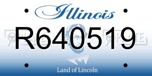 R640519 Illinois License Plate