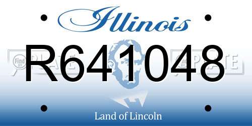 R641048 Illinois License Plate