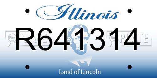 R641314 Illinois License Plate