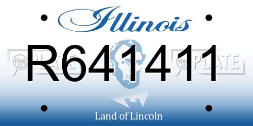 R641411 Illinois License Plate