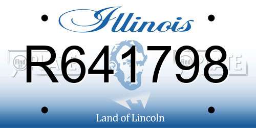 R641798 Illinois License Plate