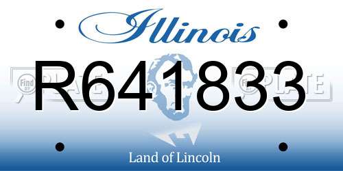 R641833 Illinois License Plate