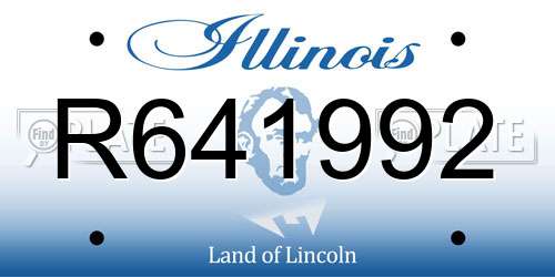 R641992 Illinois License Plate