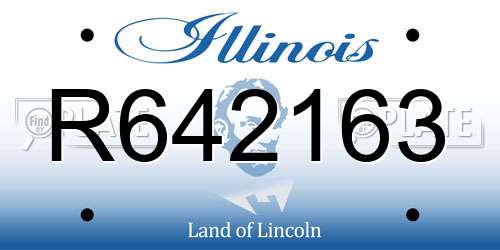 R642163 Illinois License Plate