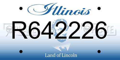 R642226 Illinois License Plate
