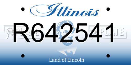 R642541 Illinois License Plate