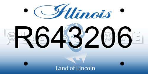 R643206 Illinois License Plate