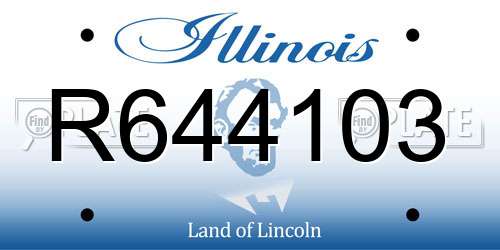 R644103 Illinois License Plate