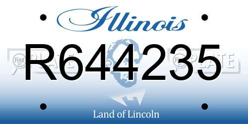 R644235 Illinois License Plate